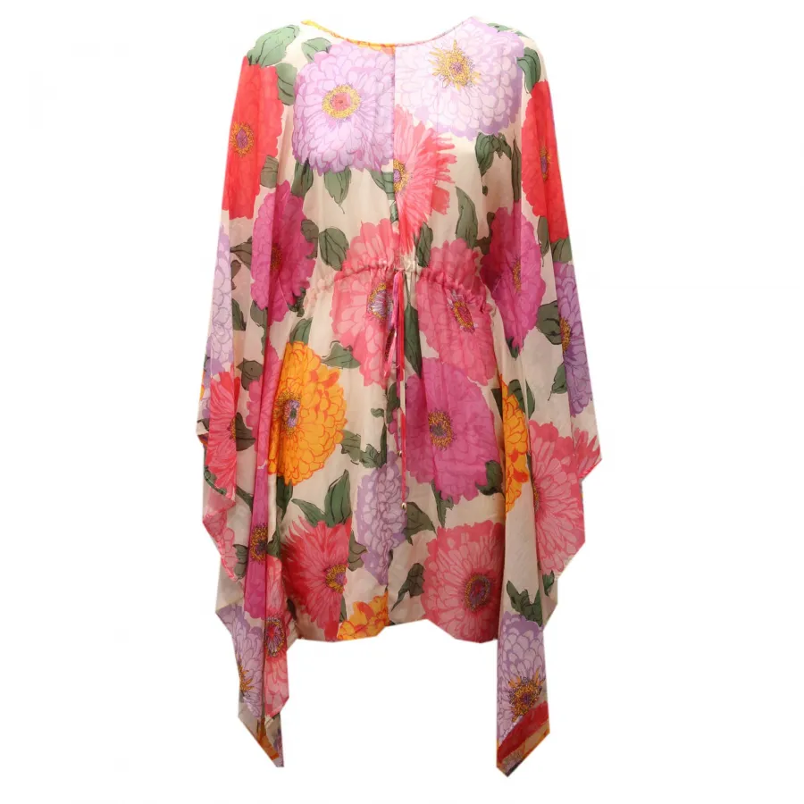 9070AE abito donna TWIN-SET multicolor cotton/silk dress woman
