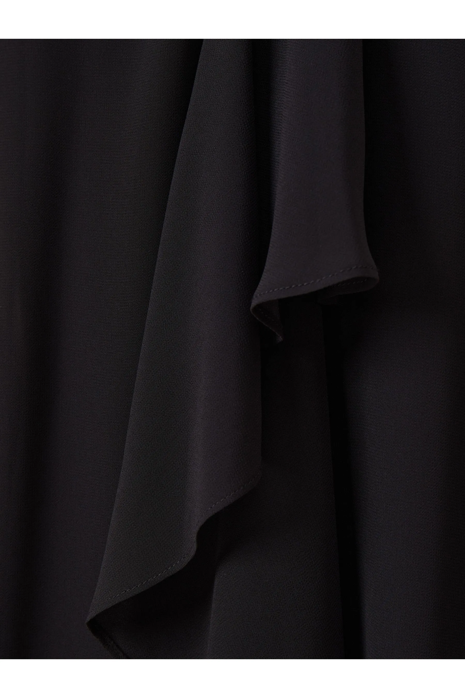 Adrianna Papell Nero - Abito in chiffon e jersey