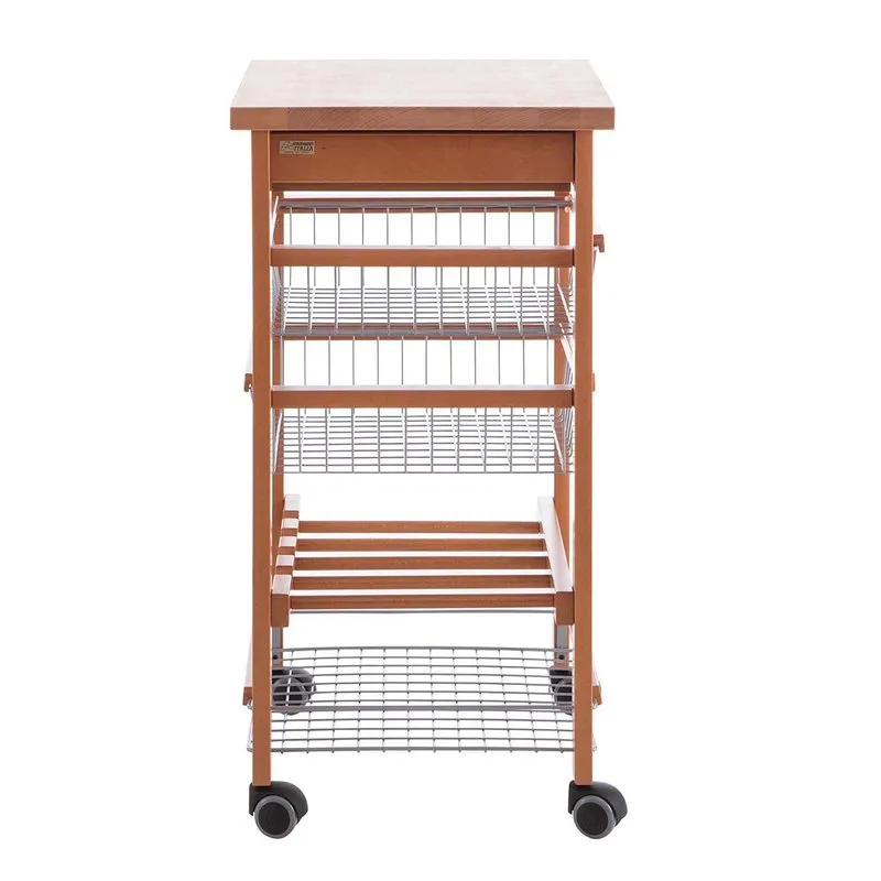 Arredamenti Italia Carrello Cucina ARTURO, ciliegio