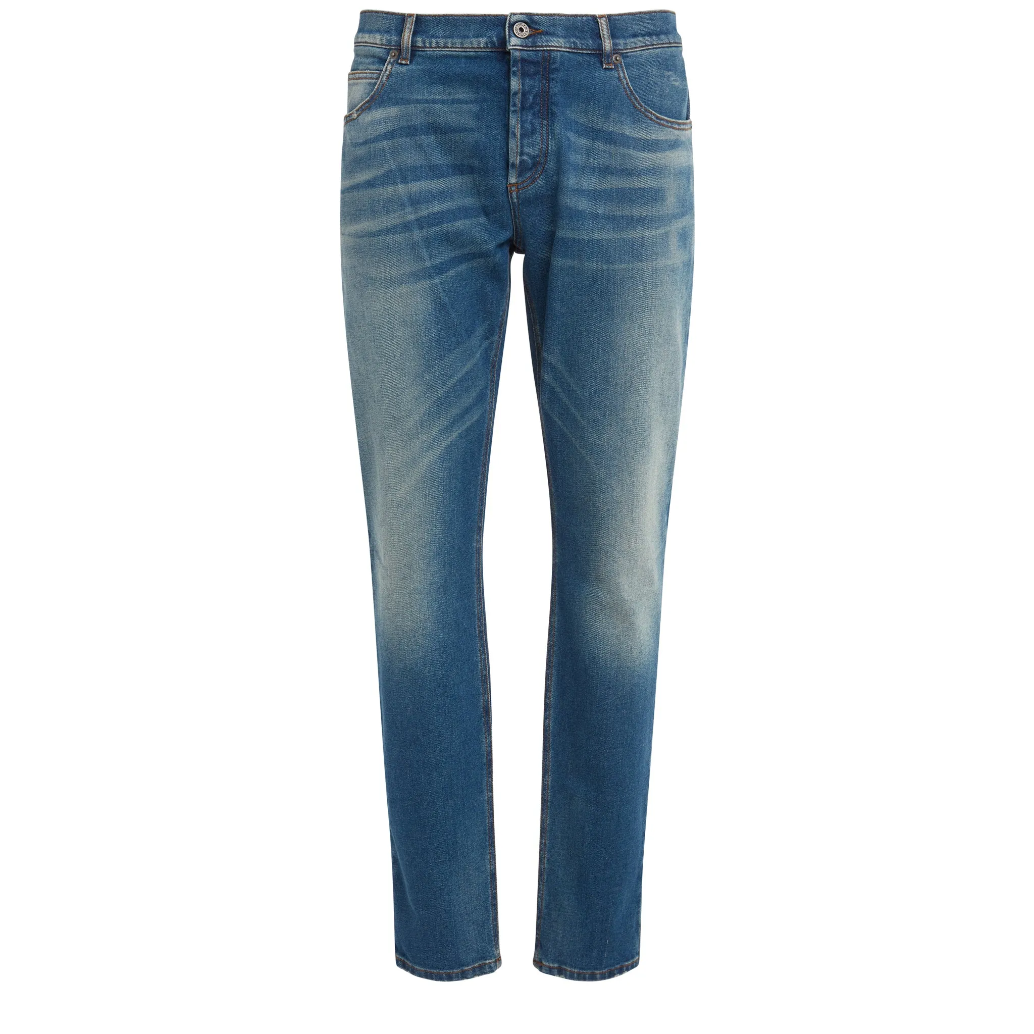 BALMAIN  Jeans in denim blu