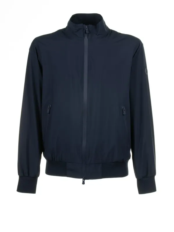 Blue jacket with zip and collar