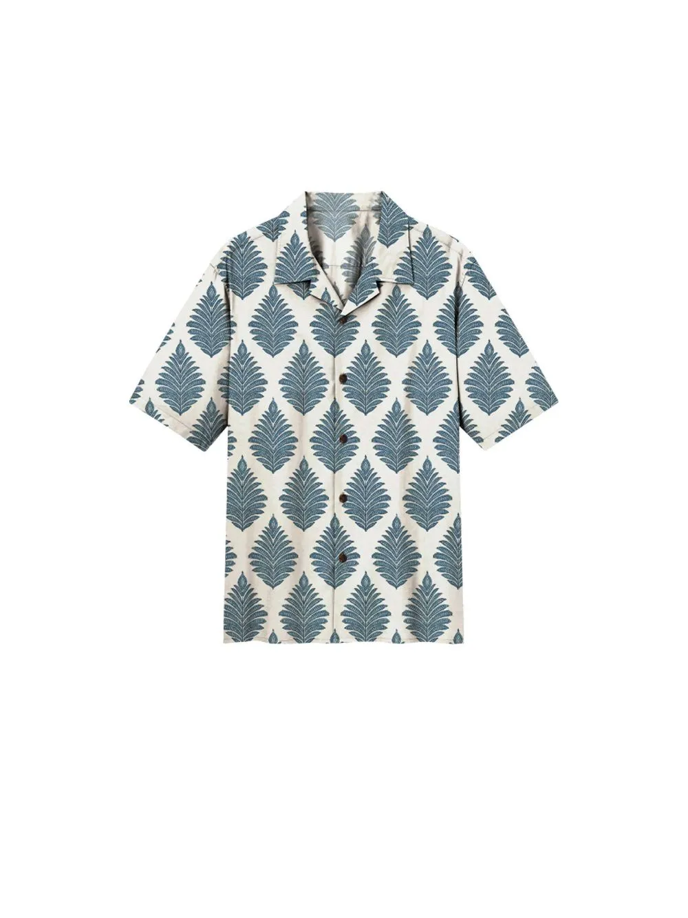 Bowling Shirt Short Sleeve Agave White