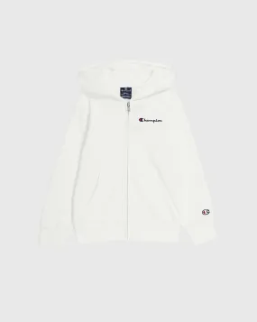 Champion Felpa Con Cappuccio Full Zip Mini Logo Bianco Bambino