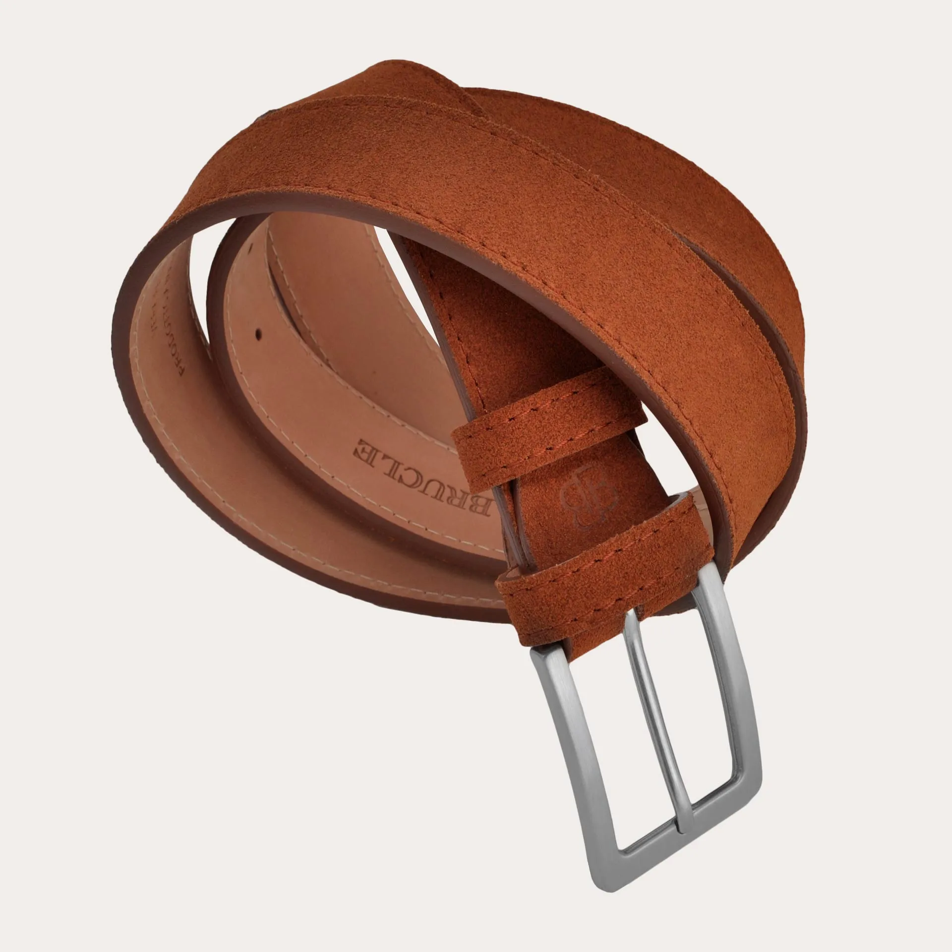 Cintura scamosciata cognac