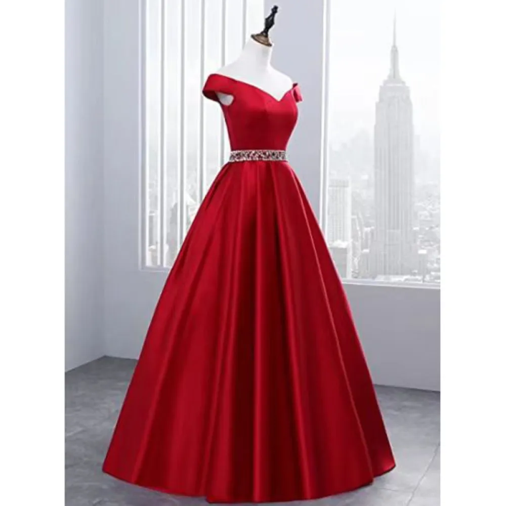 E Shopee Dress Red 2023 New Company Annual Meeting Abito da sera di nicchia con scollo a V lungo