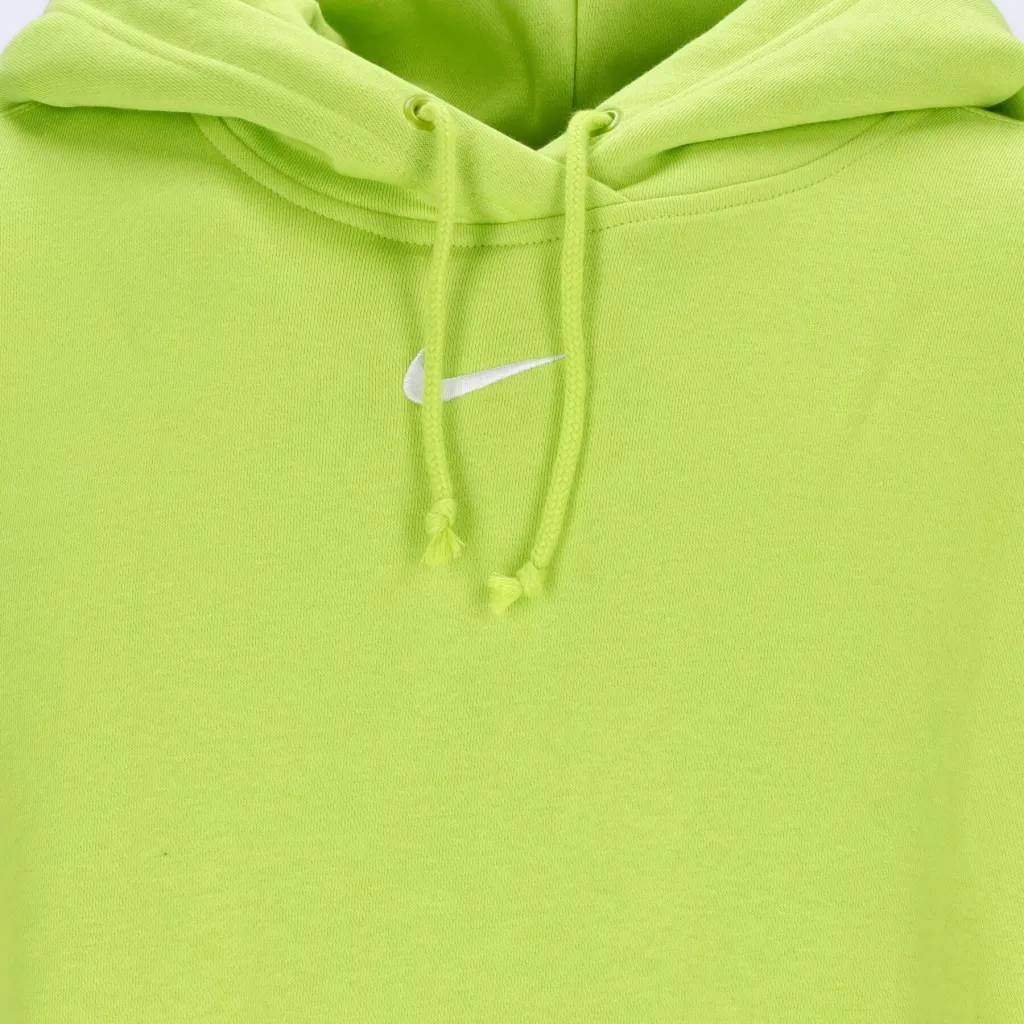 felpa cappuccio donna essential collection fleece hoodie ATOMIC GREEN/WHITE