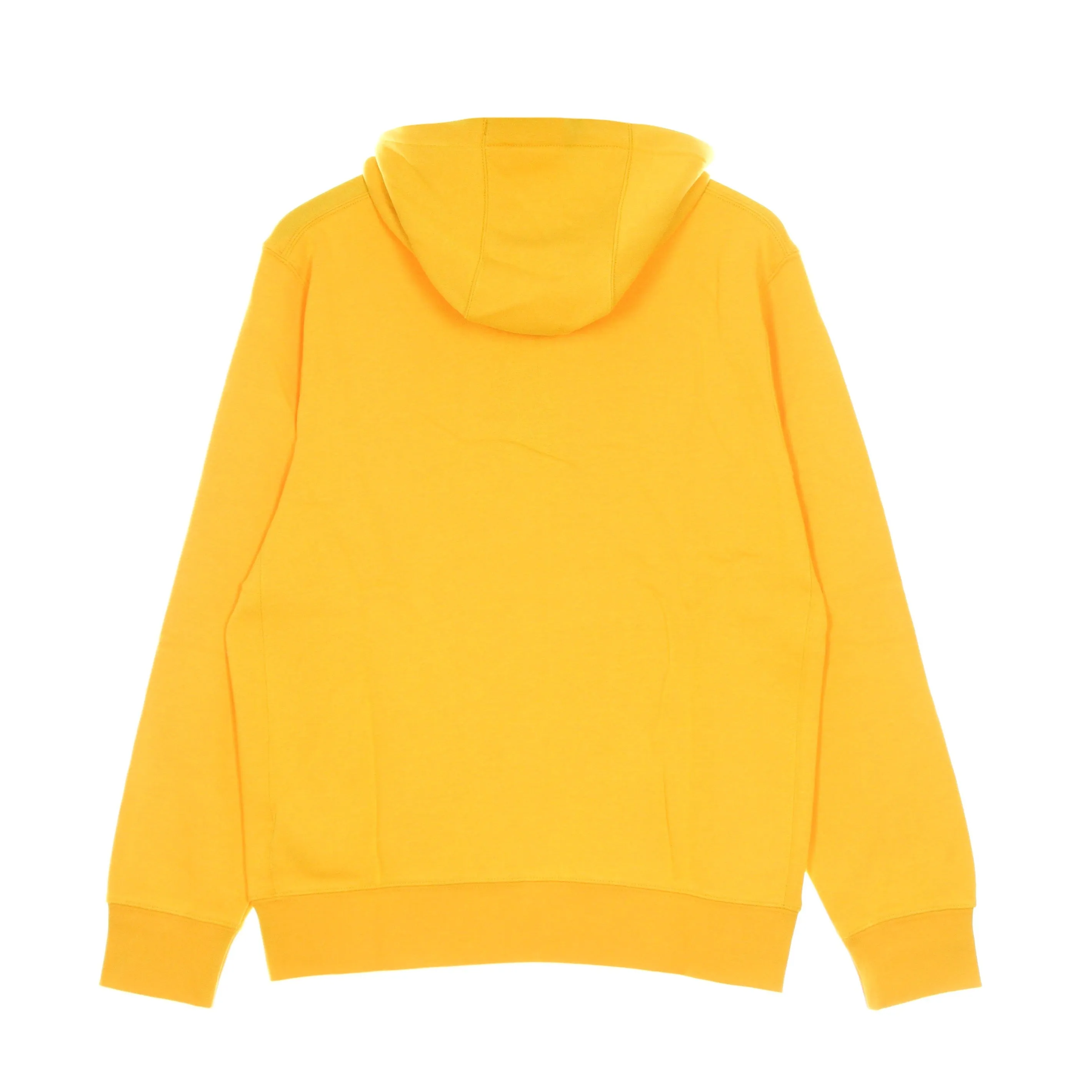 Felpa Cappuccio Uomo Mlb Team Lettering Club Pullover Hoodie Oakath Sundown Yellow