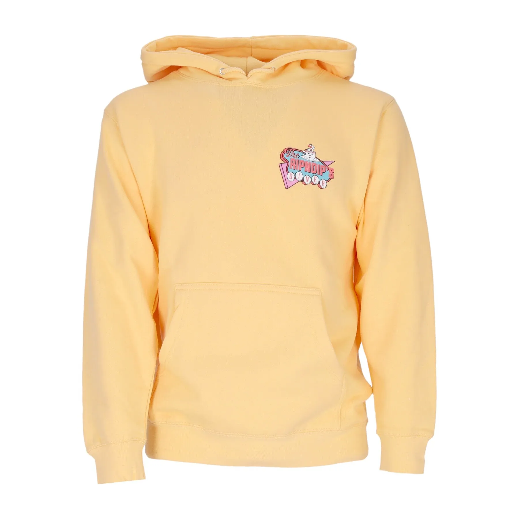 Felpa Cappuccio Uomo Nerms Diner Hoodie Peach