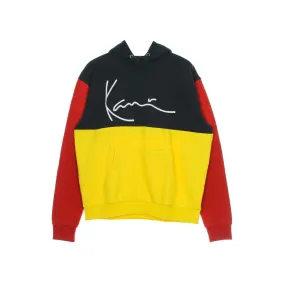 felpa cappuccio uomo signature block teddy hoodie YELLOW/NAVY/RED