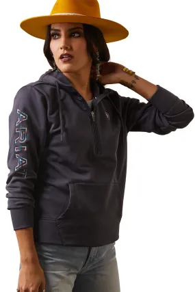 Felpa con cappuccio 1/2 zip Ariat Tek da donna