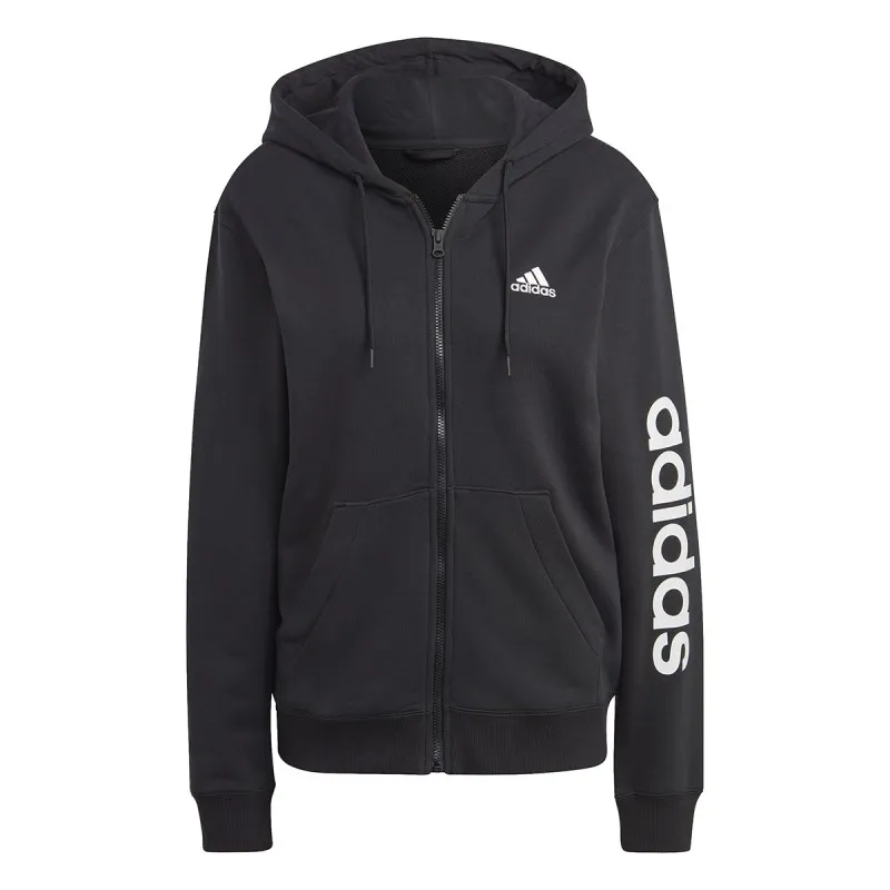 Felpa con cappuccio Adidas Essentials Linear Full-Zip French Terry