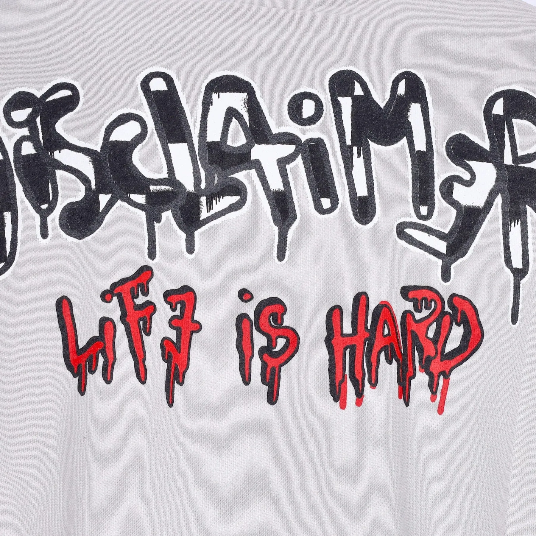 Felpa Leggera Cappuccio Uomo Life Is Hard Hoodie Ice