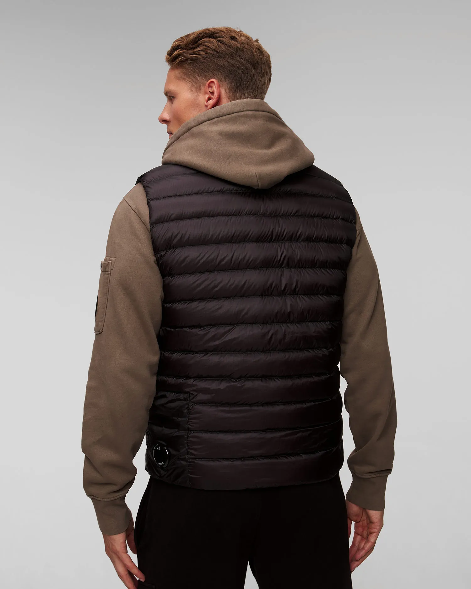 Gilet nero con piumino da uomo C.P. Company 17CMOW036A006099A-999