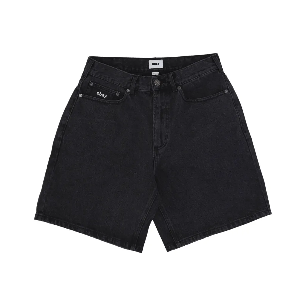 jeans corto uomo bigwig baggy denim short FADED BLACK