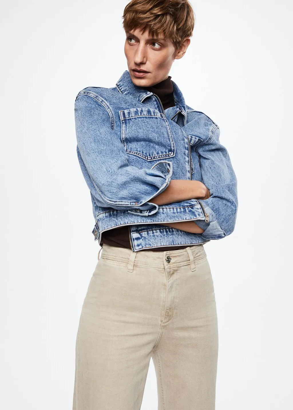 Jeans culotte vita alta