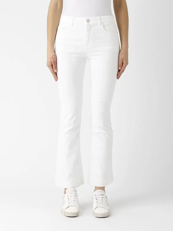 Jeans donna Nenette in cotone stretch bull Bianco