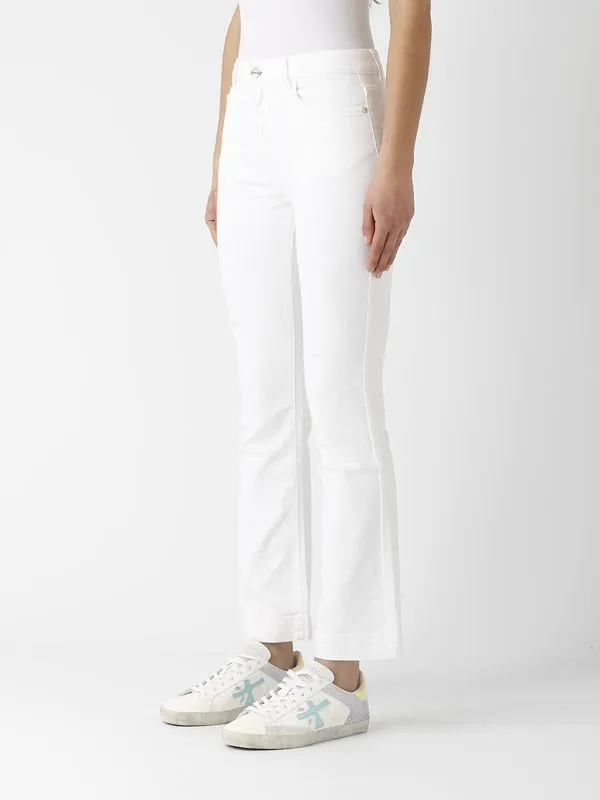 Jeans donna Nenette in cotone stretch bull Bianco