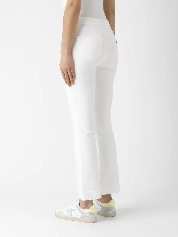 Jeans donna Nenette in cotone stretch bull Bianco