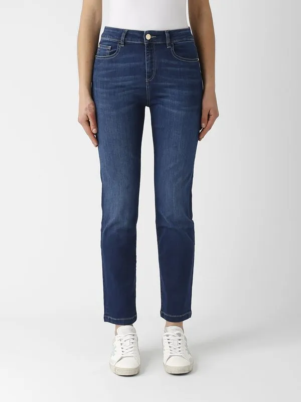 Jeans donna Nenette in cotone superstretch Denim Scuro