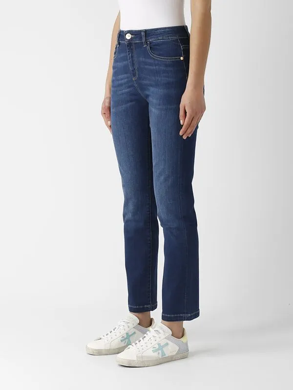 Jeans donna Nenette in cotone superstretch Denim Scuro