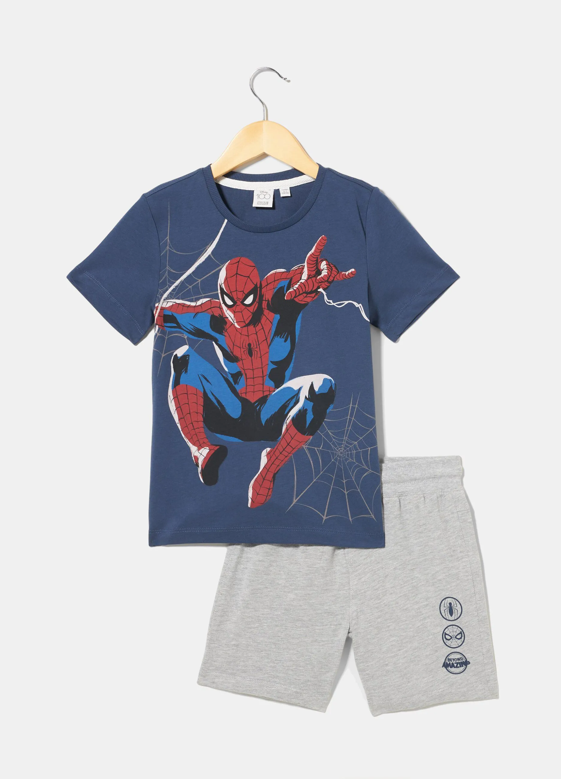 Jogging seti Spiderman in jersey di cotone bambino