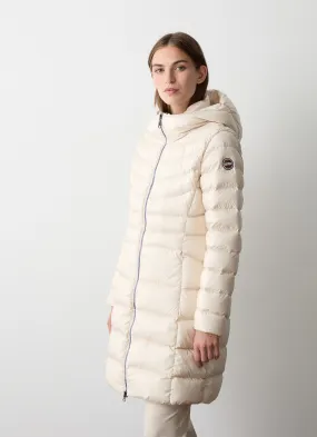 Long down jacket with inner vest