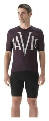 Mavic Heritage Short Sleeved Jersey Aubergine/Black