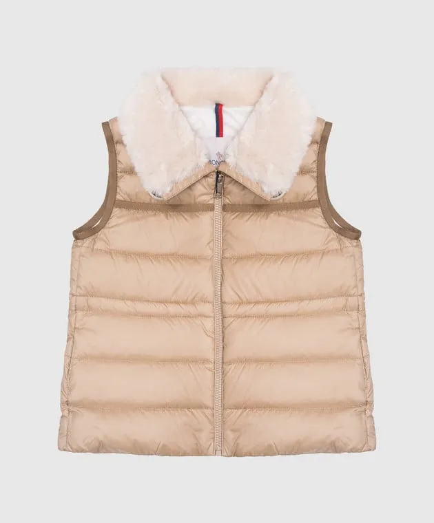 Moncler ENFANT Piumino beige per bambini Elisheba J29541A00074595FE810