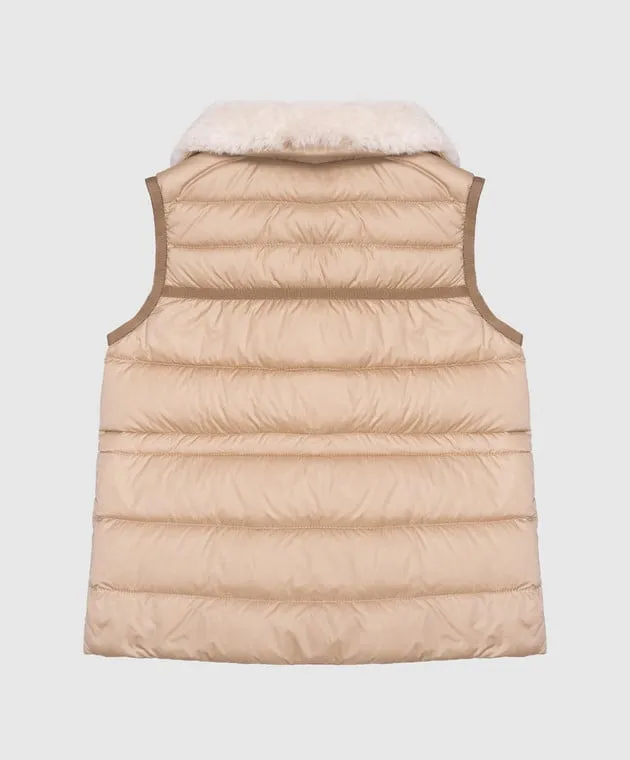 Moncler ENFANT Piumino beige per bambini Elisheba J29541A00074595FE810