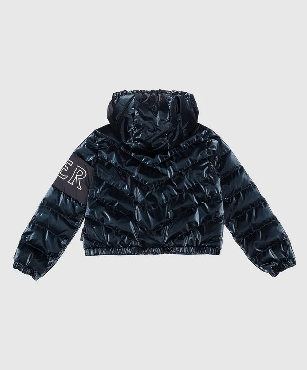 Moncler ENFANT Piumino Vonnes color celeste con logo 1A0002553A3H810