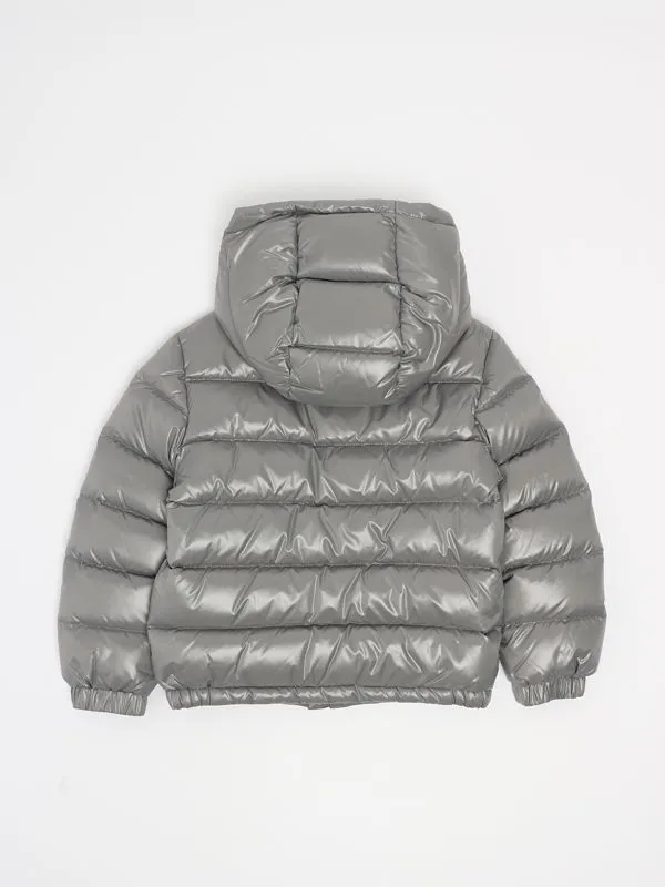 MONCLER  Piumino bambino Moncler New Aubert in piuma Grigio