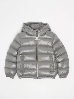 MONCLER  Piumino bambino Moncler New Aubert in piuma Grigio