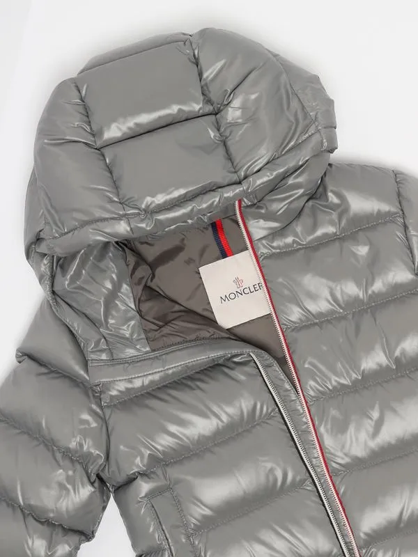 MONCLER  Piumino bambino Moncler New Aubert in piuma Grigio