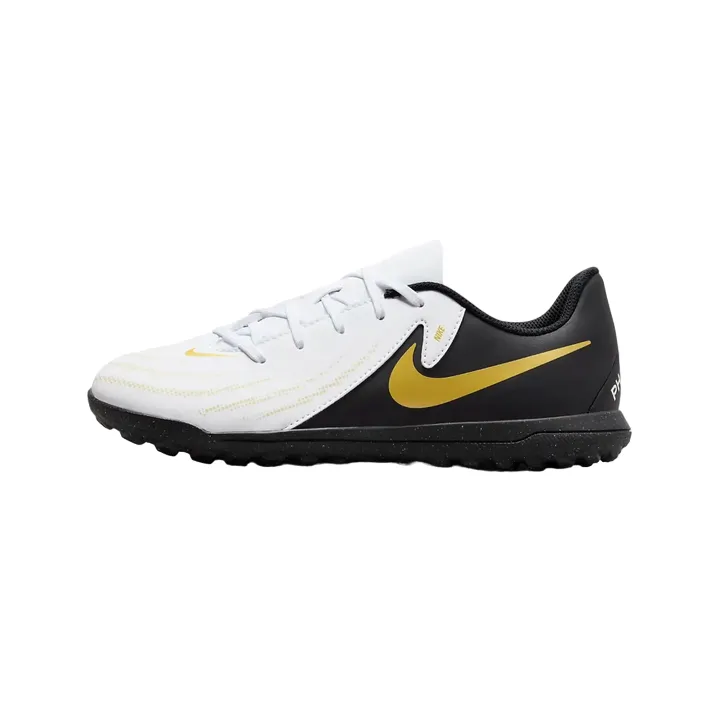 Nike scarpa da calcetto da ragazzo Phanton Gx II Club TF FJ2604-100 bianco-nero-oro