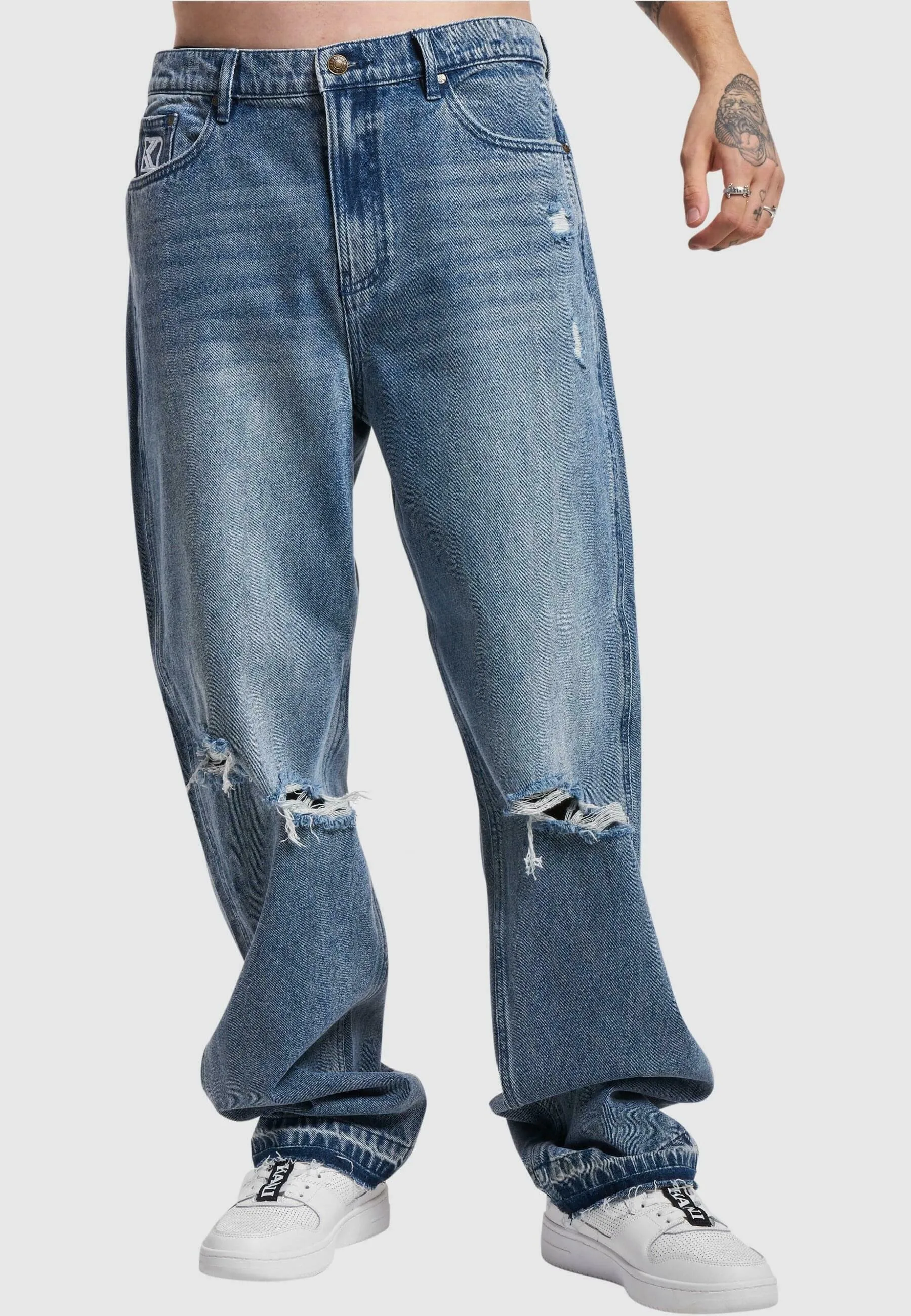 OG DISTRESSED GY FIVE POCKET DENIM - Jeans baggy