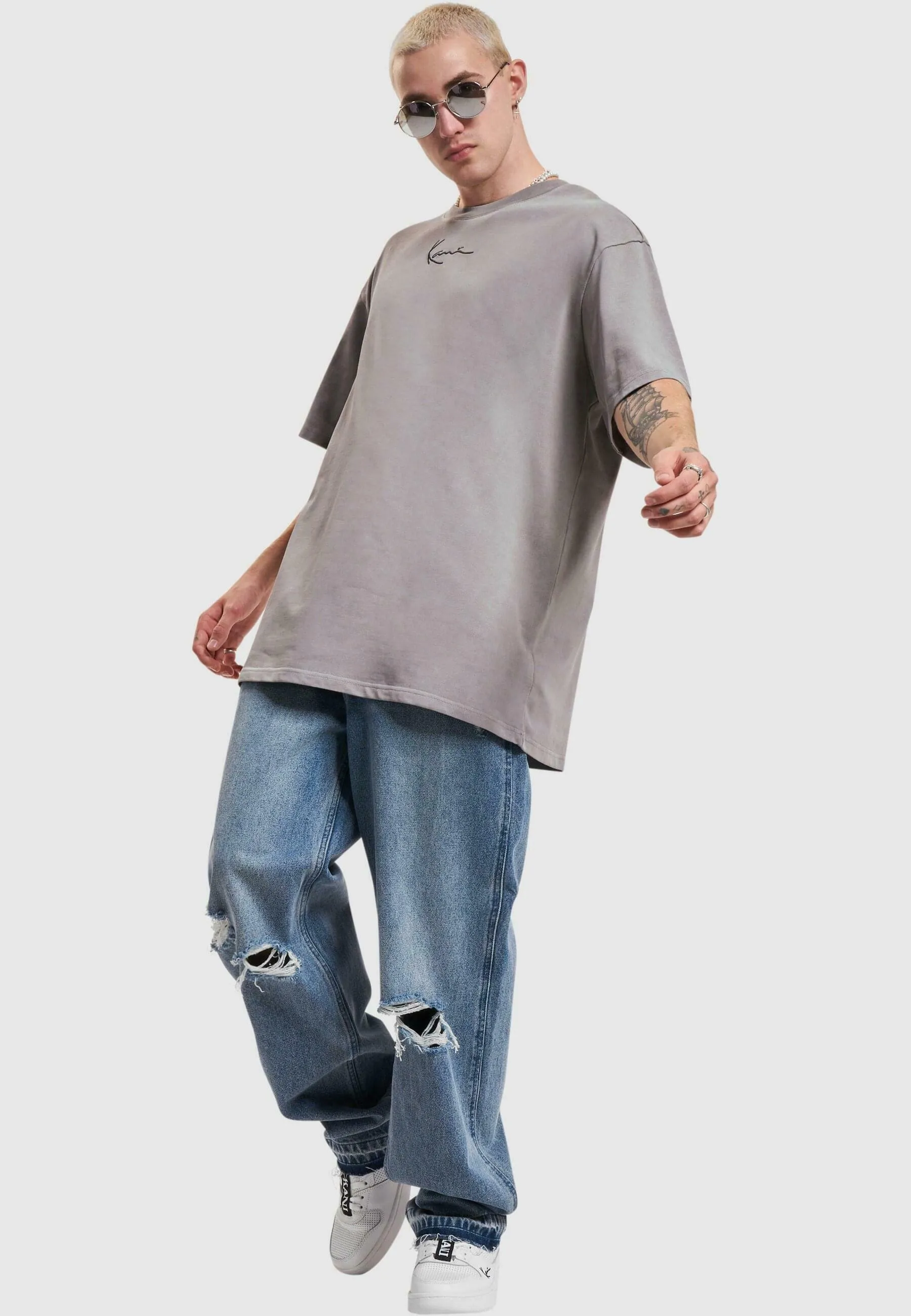 OG DISTRESSED GY FIVE POCKET DENIM - Jeans baggy