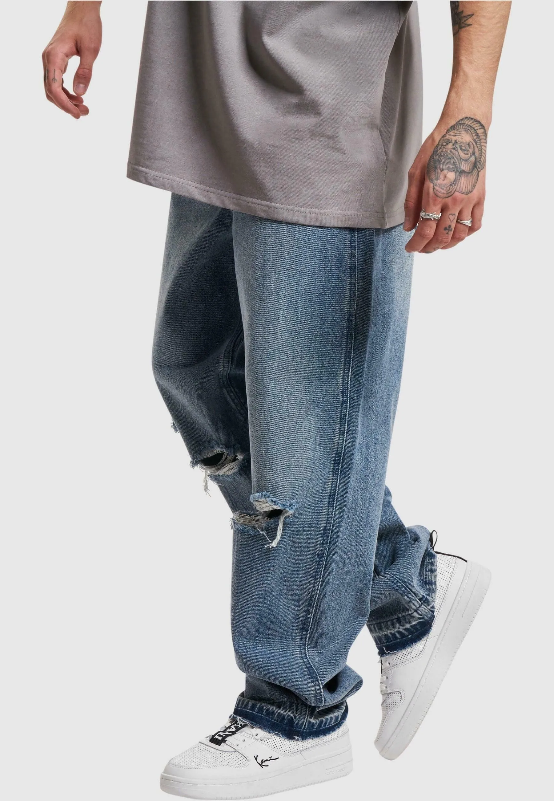 OG DISTRESSED GY FIVE POCKET DENIM - Jeans baggy