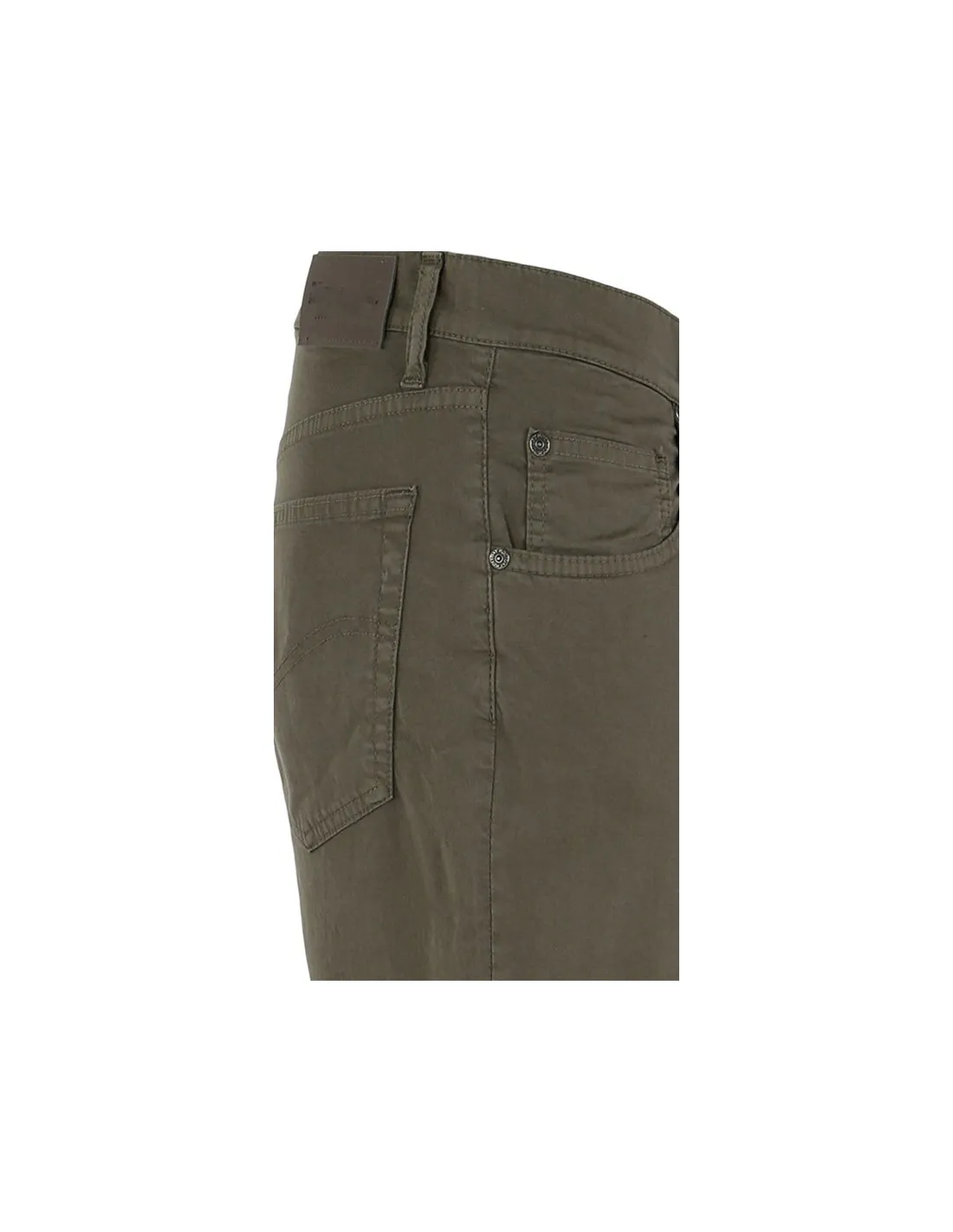 Pantalone in cotone 5 tasche Jeans Verde Oliva Mod Treviglio