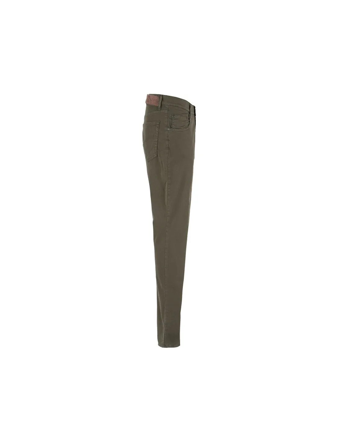 Pantalone in cotone 5 tasche Jeans Verde Oliva Mod Treviglio