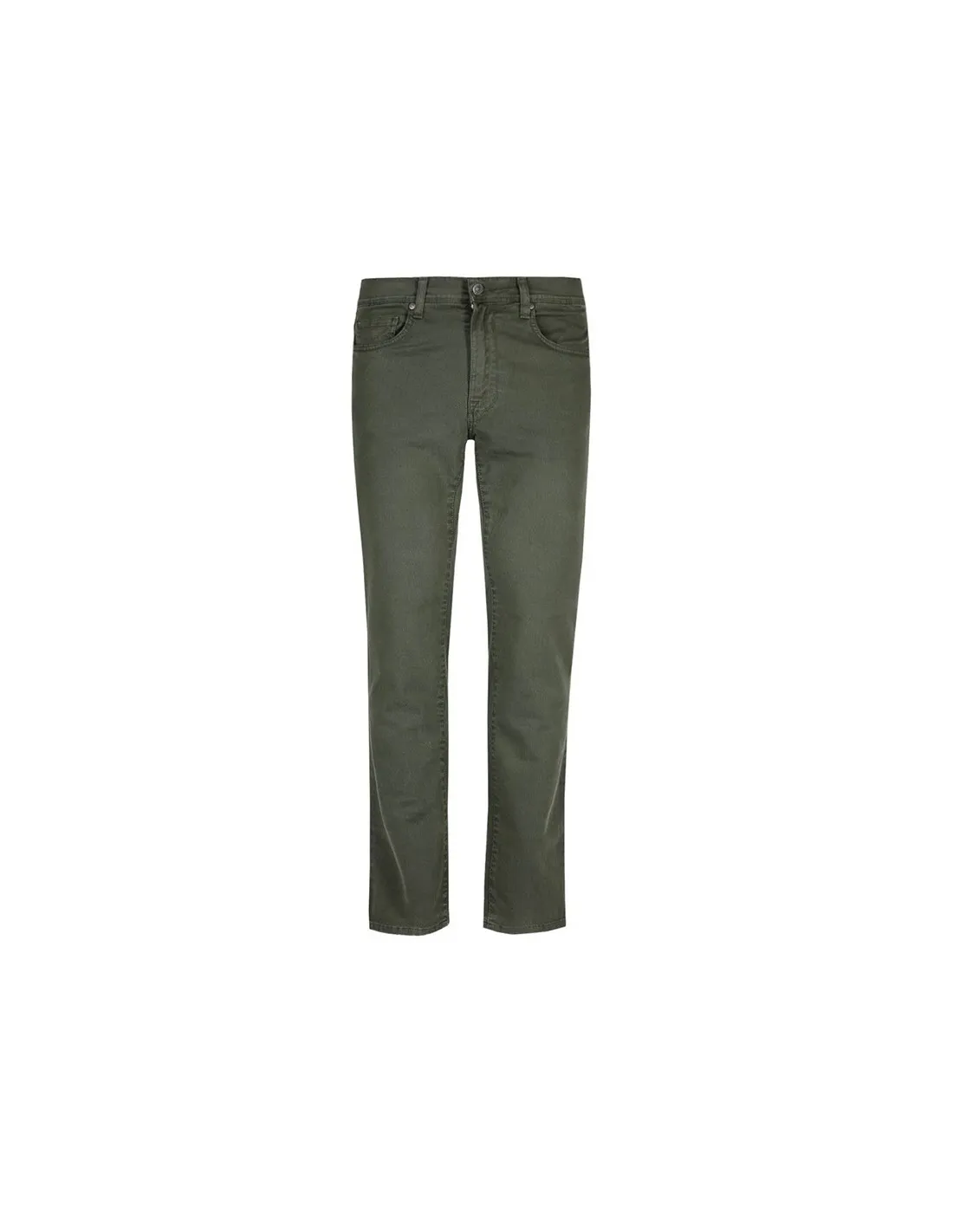 Pantalone in cotone 5 tasche Jeans Verde Oliva Mod Treviglio