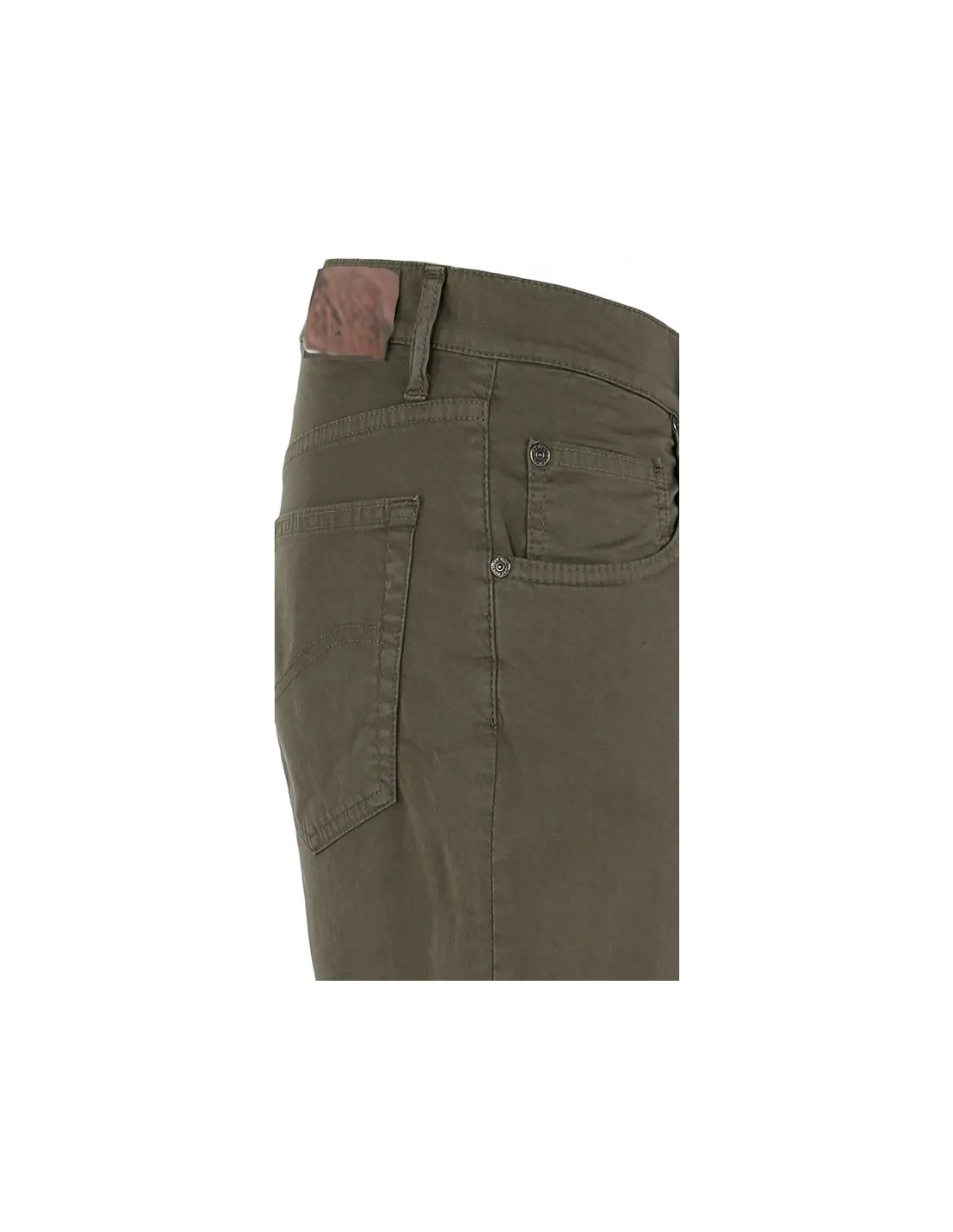 Pantalone in cotone 5 tasche Jeans Verde Oliva Mod Treviglio