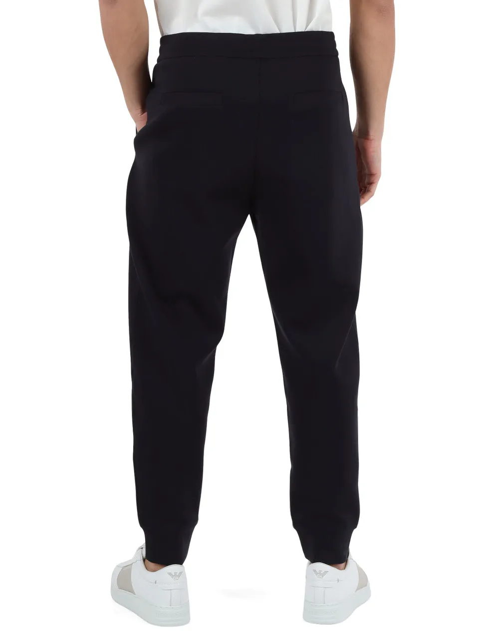 Pantalone sportivo in double jersey di misto cotone