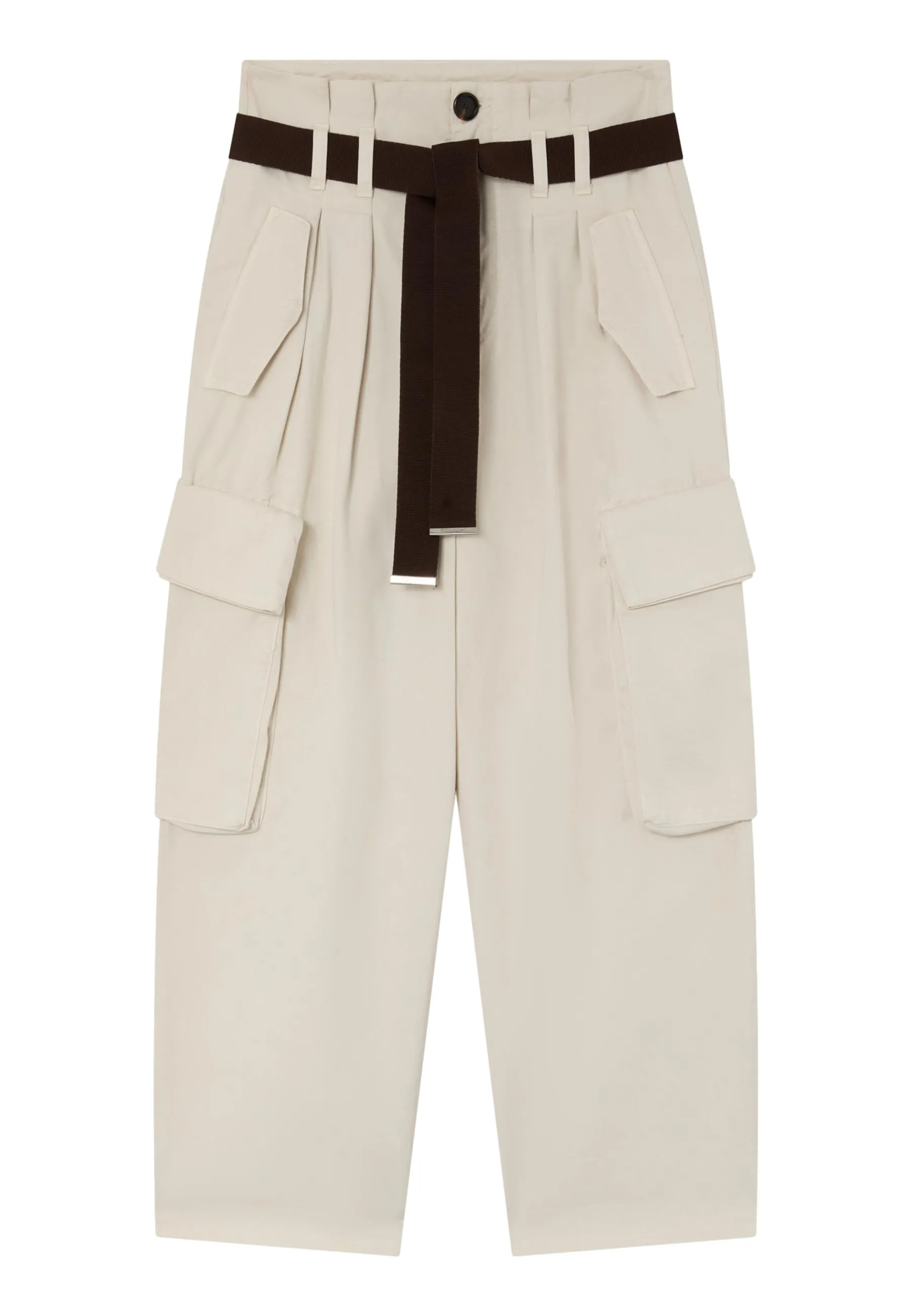 Pantaloni cargo oversize con cintura