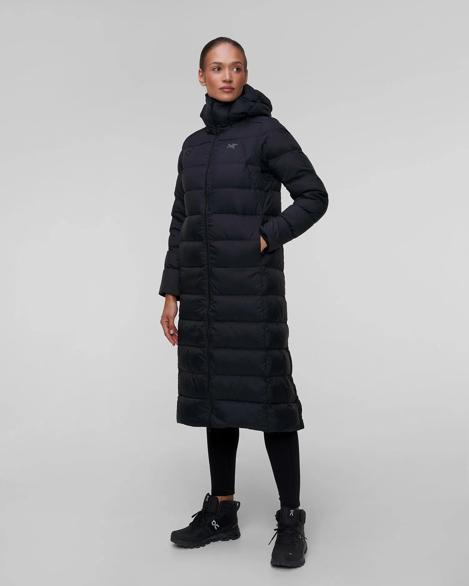 Parka nero con piumino da donna Arcteryx Thorium Xlong x000008531-black