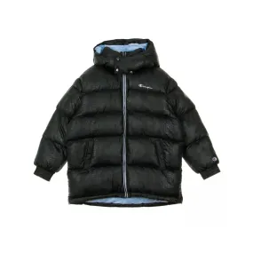 PIUMINO LONG JACKET BLACK/AZURE