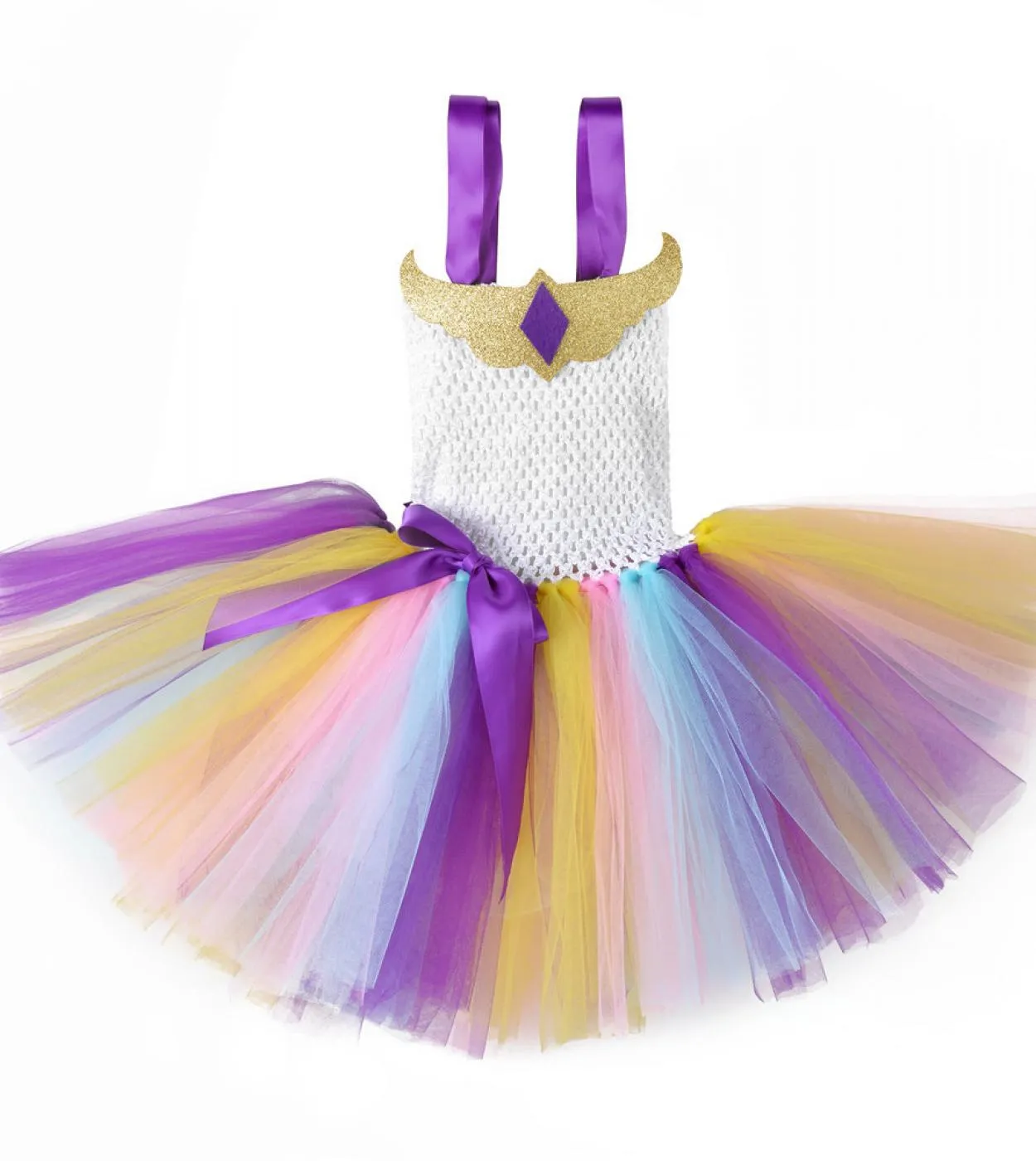 Princess Celestie Cosplay Tutu Dress For Girls Costume di Capodanno per bambini Ragazza Unicorni Abiti con ali dangelo Bambini