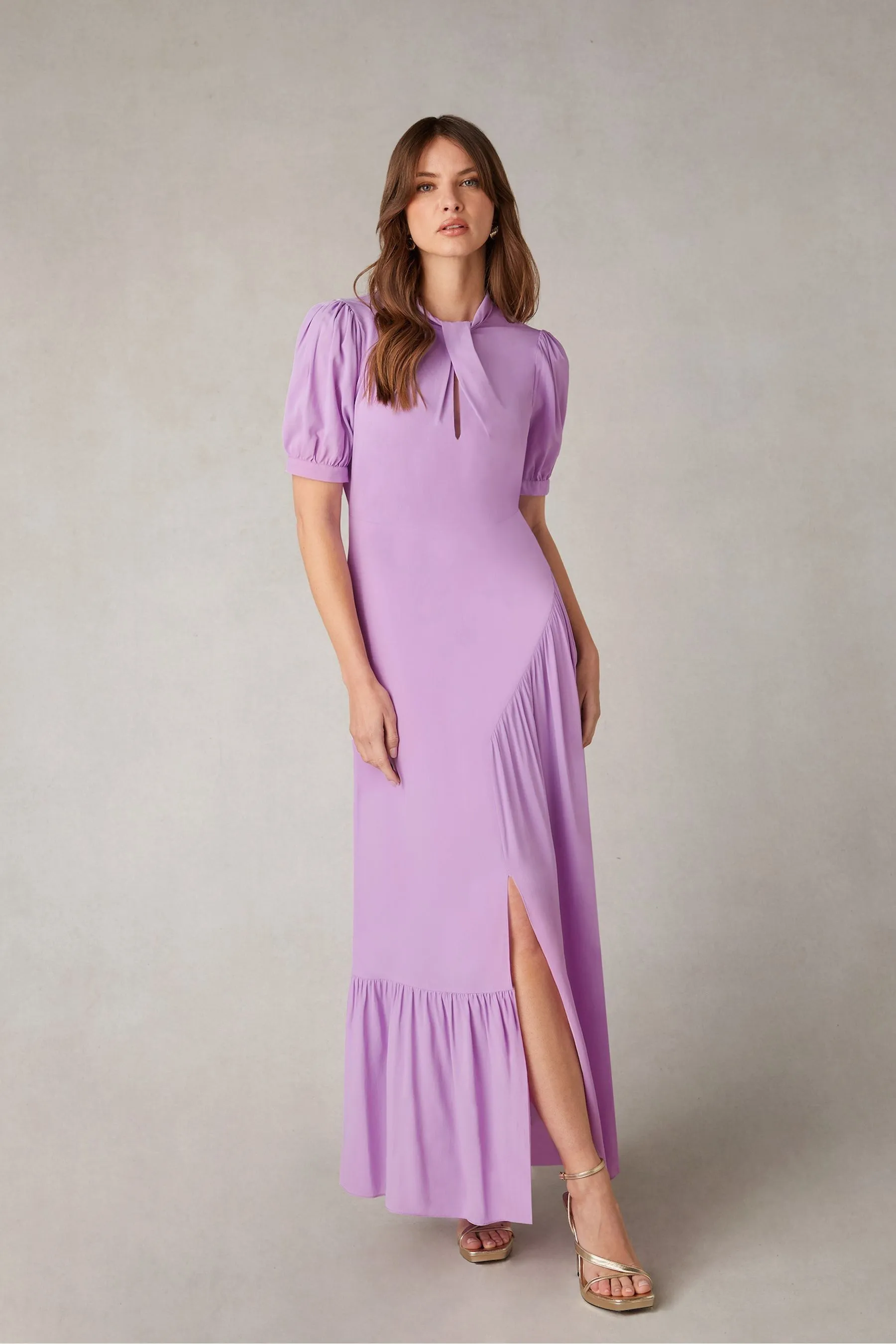 Ro&Zo Purple - Scarlett Lilac Keyhole Front Maxi Dress