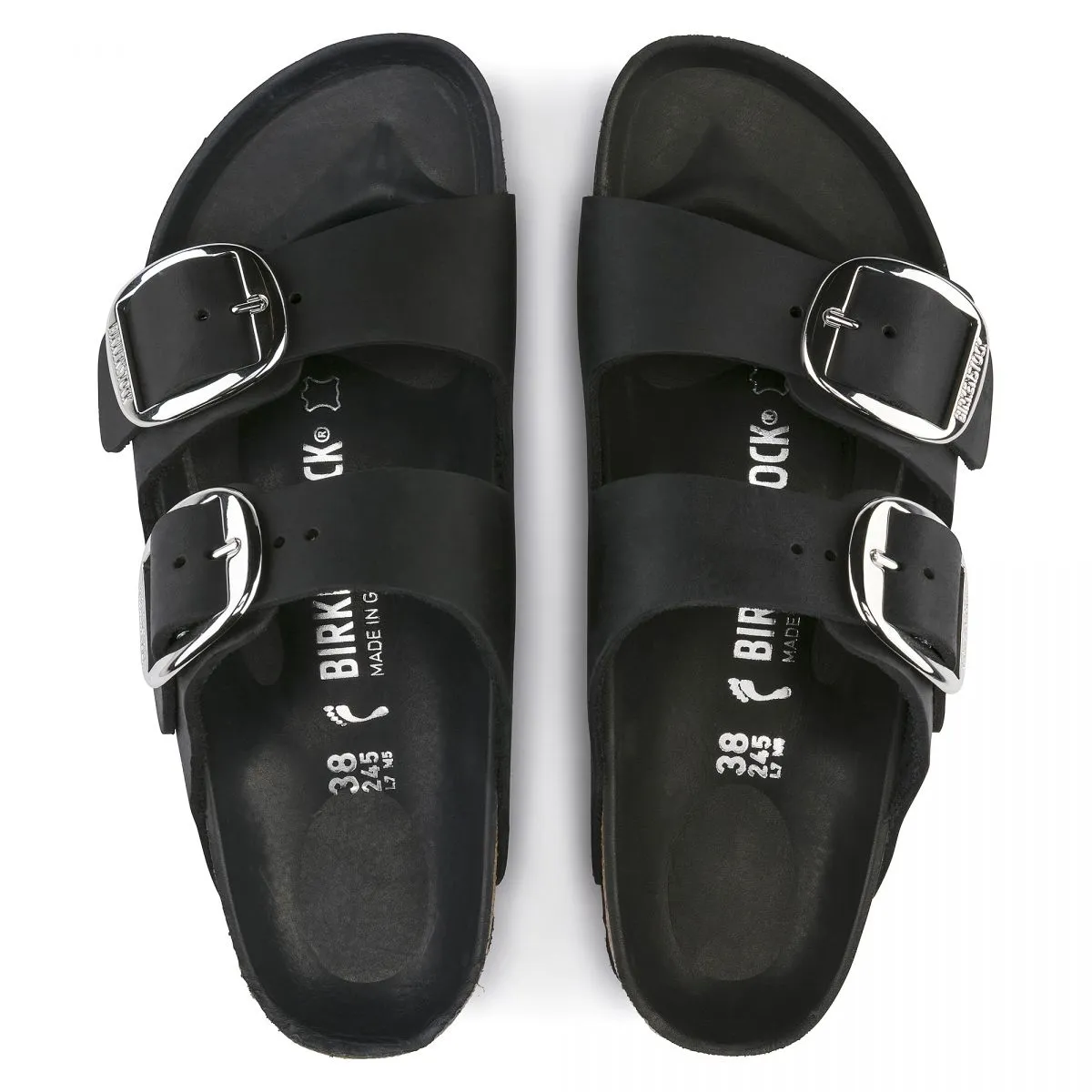 SANDALI  BIRKENSTOCK ARIZONA BIGBUCKLE OILED LEATHER 1011075 BLACK