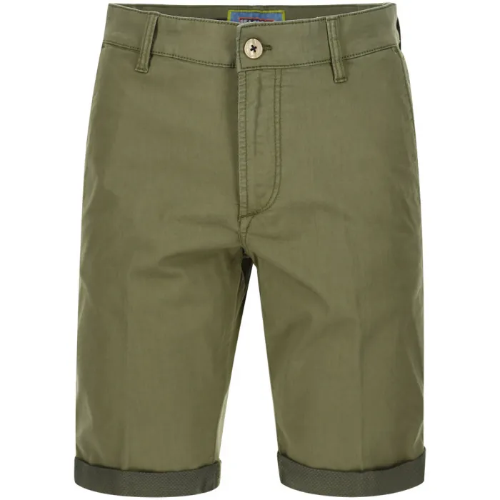 Sea Barrier Pantaloncini chino uomo in cotone elasticizzato Olive