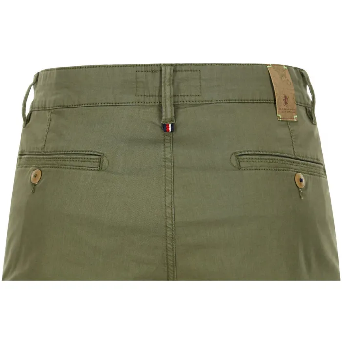 Sea Barrier Pantaloncini chino uomo in cotone elasticizzato Olive